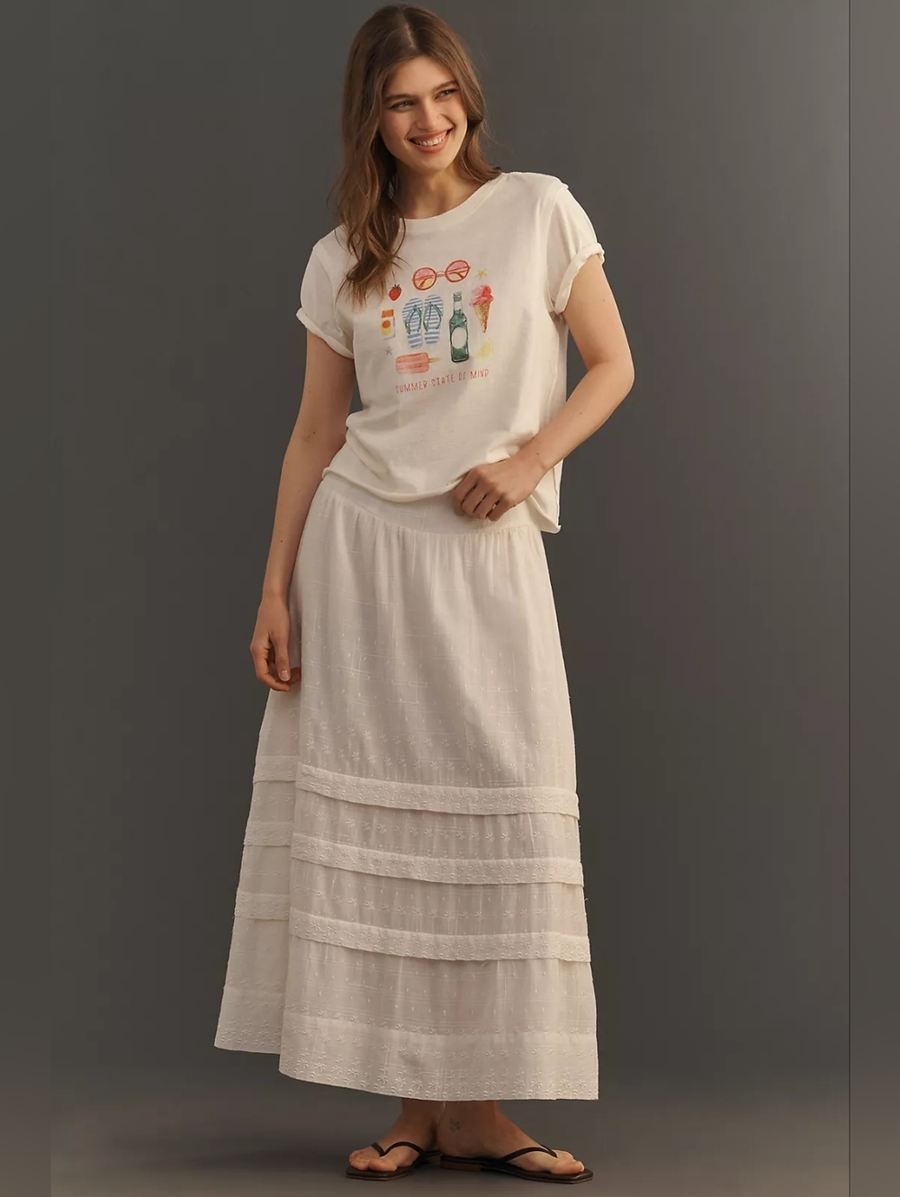 NWT Anthrolologie The Caitlin Boxy Tee by Maeve Size XXS